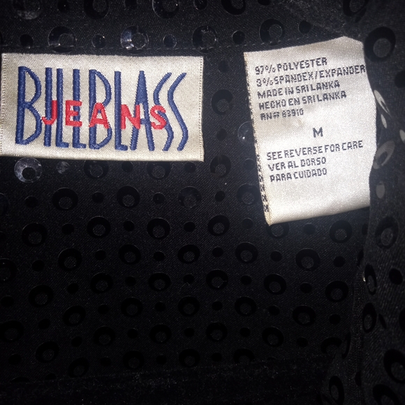 Bill Blass Jean Black Sequins Dressy Jacket with Side Pockets - Picture 5 of 5